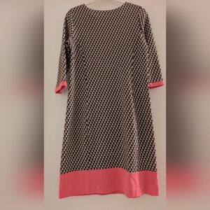Lilly Pulitzer On Trend Chocolate Brown And Pink A Line Dress. Size S.